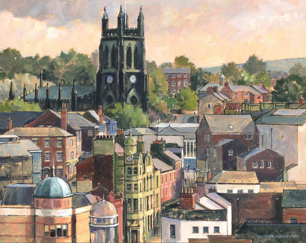 St Mary's in the Marketplace - Stockport by Cliff Murphy, Landscape | Local | Northern