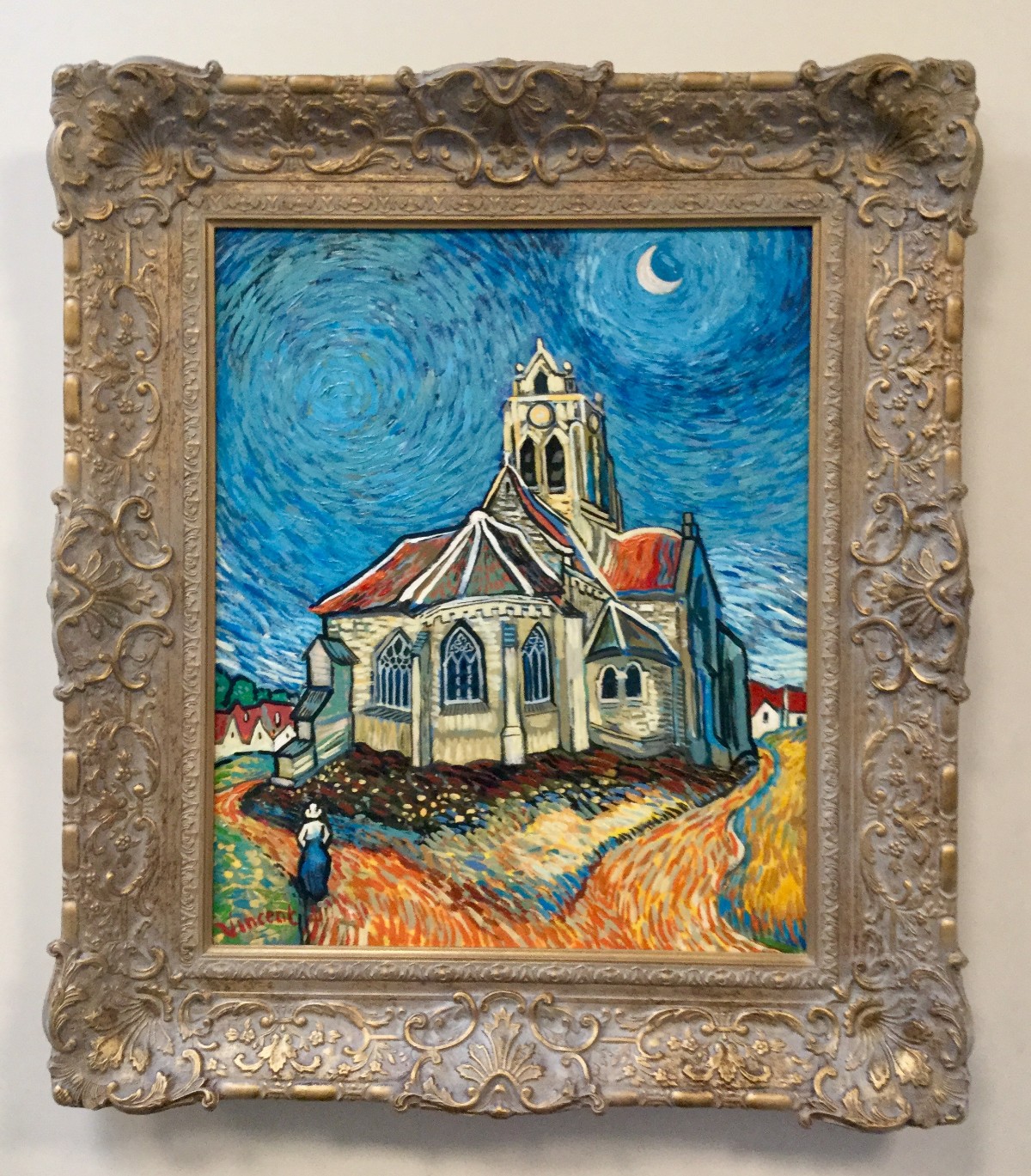 The Church at Auvers in the Style of Vincent Van Gogh by John Myatt