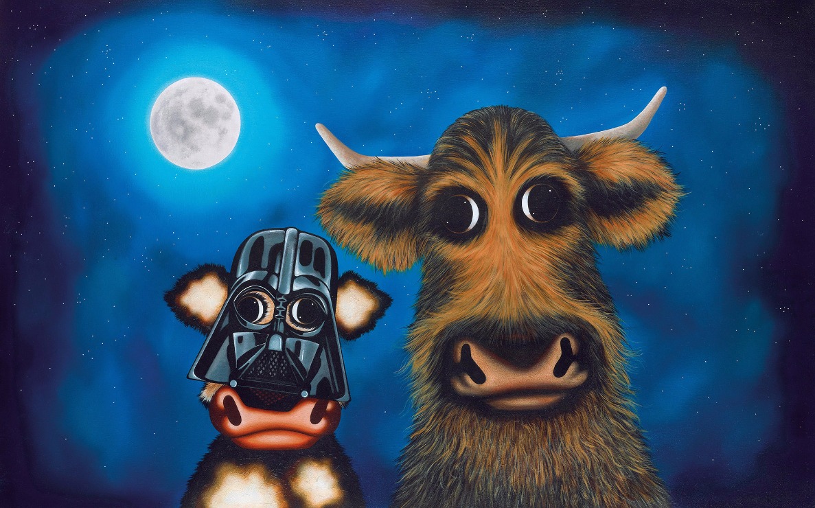 Calf Vader and Chewie the Cud by Caroline Shotton, Humour | Cow