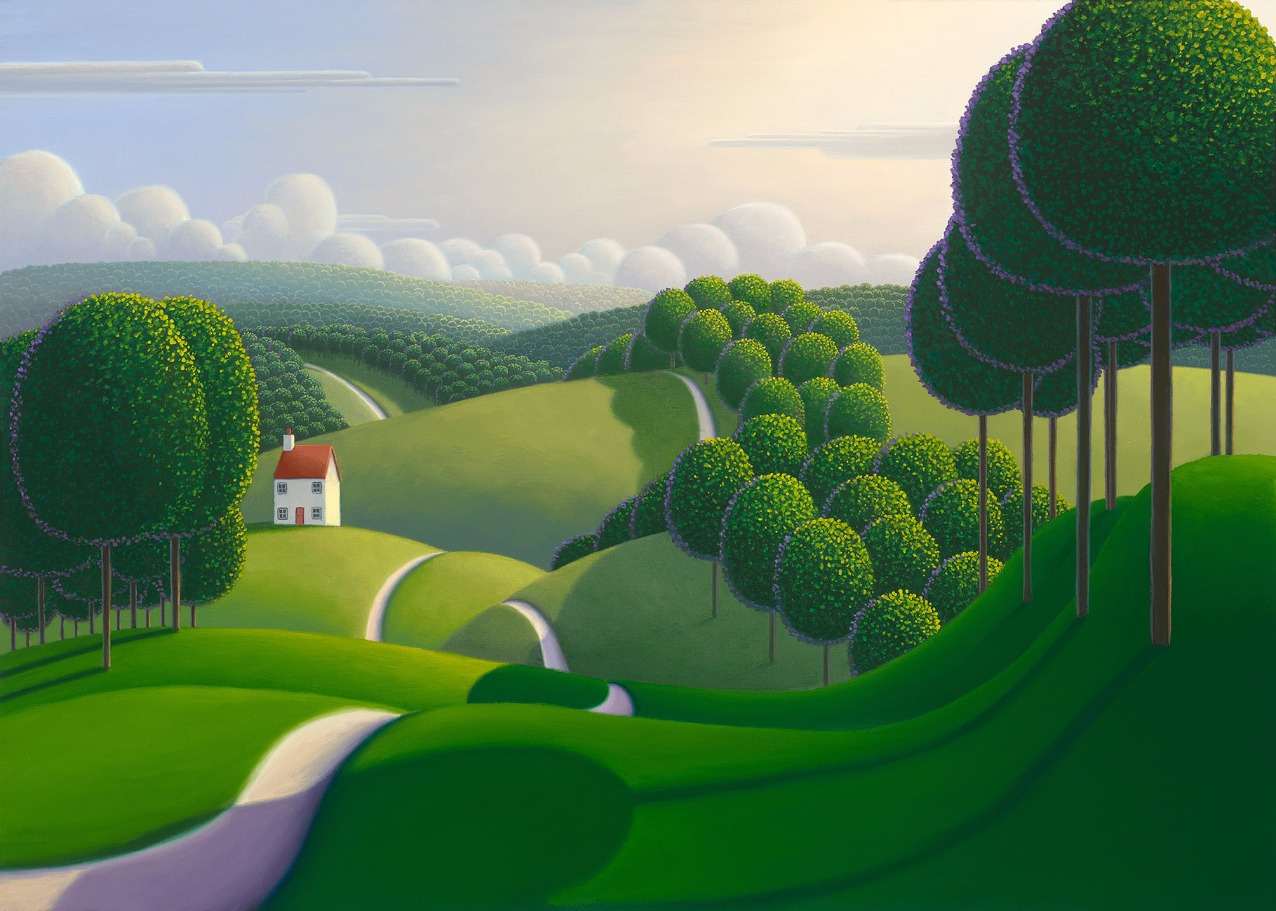 The Tree Lined Pathway by Paul Corfield, Landscape