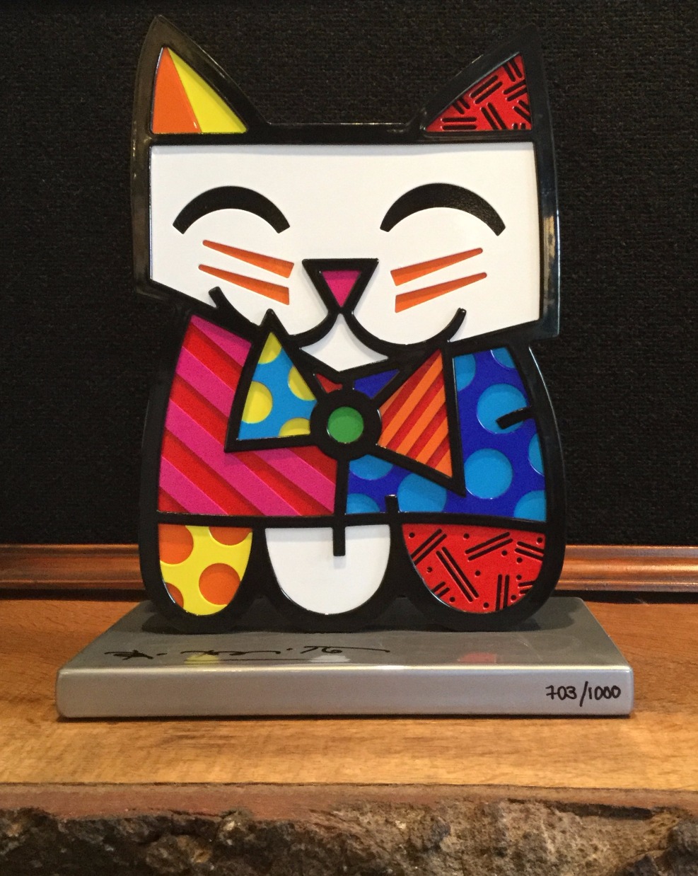 Squeak by Romero Britto, Family | Animals | Cat | Sculpture