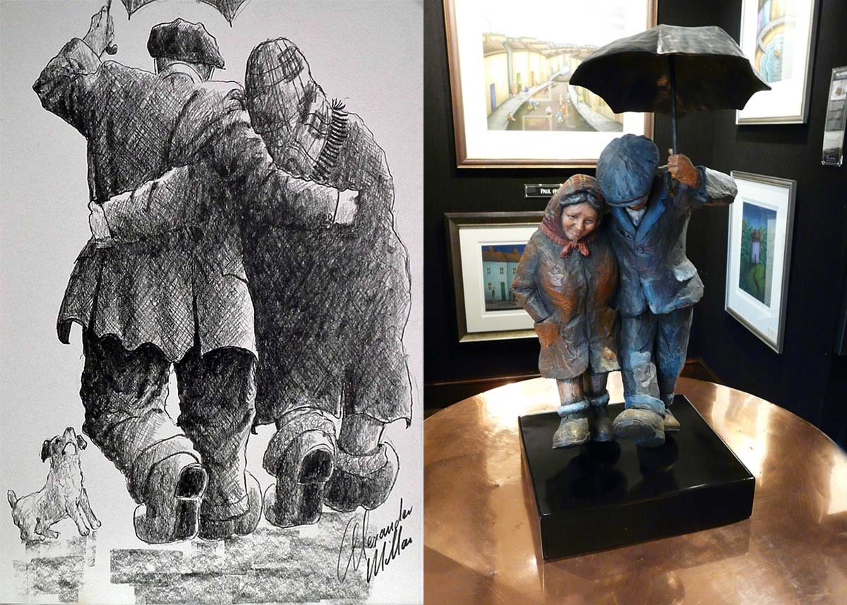 Lovely Jubbly and Together Forever by Alexander Millar, Northern | Nostalgic | Gadgie | Couple | Love | Dog | Rare