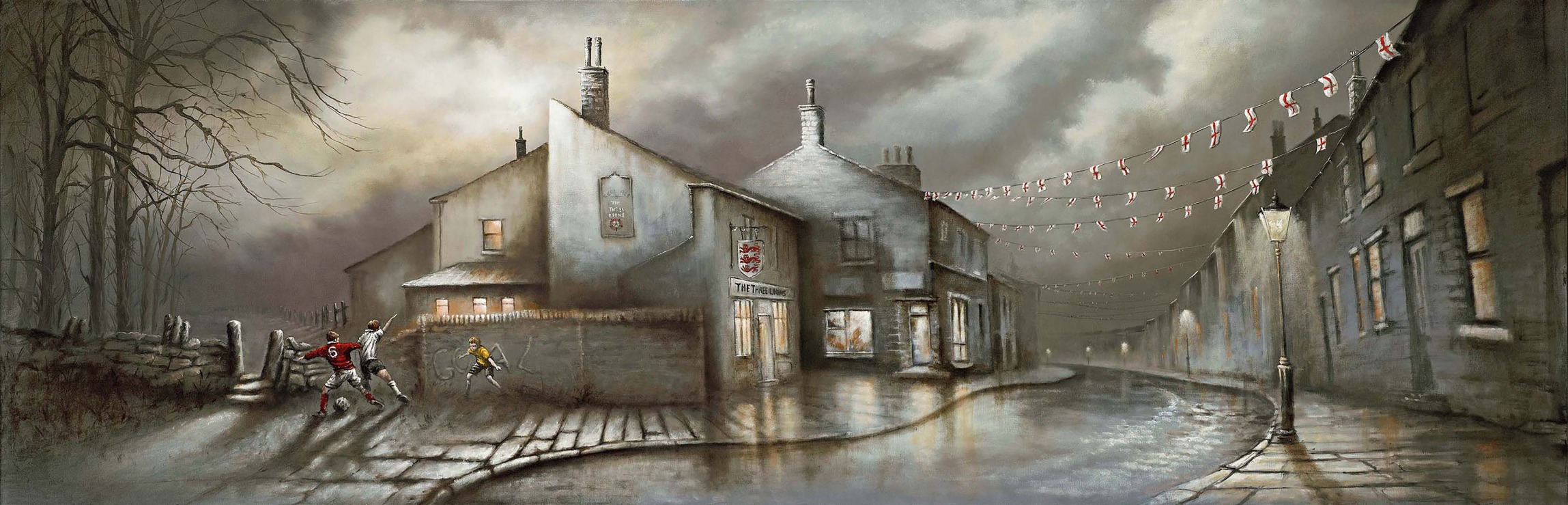 Three Lions by Bob Barker, Football | Nostalgic | Northern | Pub