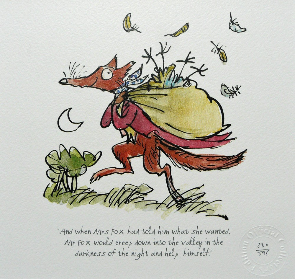 Mr Fox would creep down into the valley by Quentin Blake
