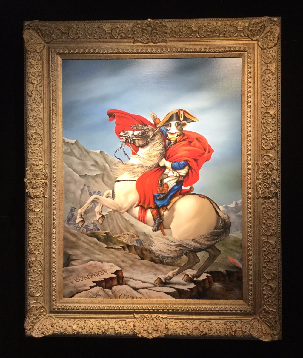 Napoleon T-Bonaparte by Caroline Shotton, Cow | Humour