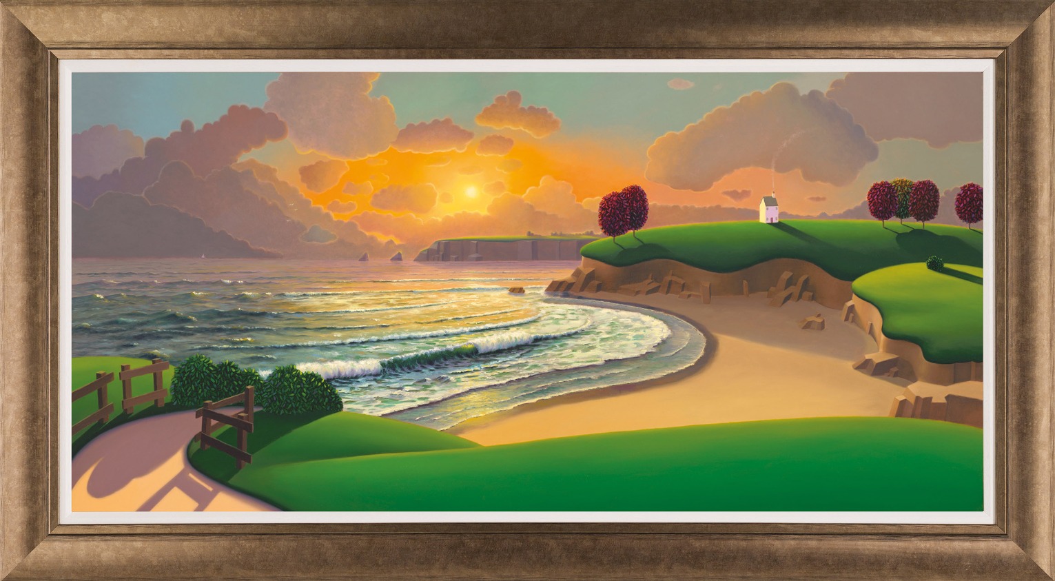 Sunset at Middle Beach by Paul Corfield, Landscape | Abstract