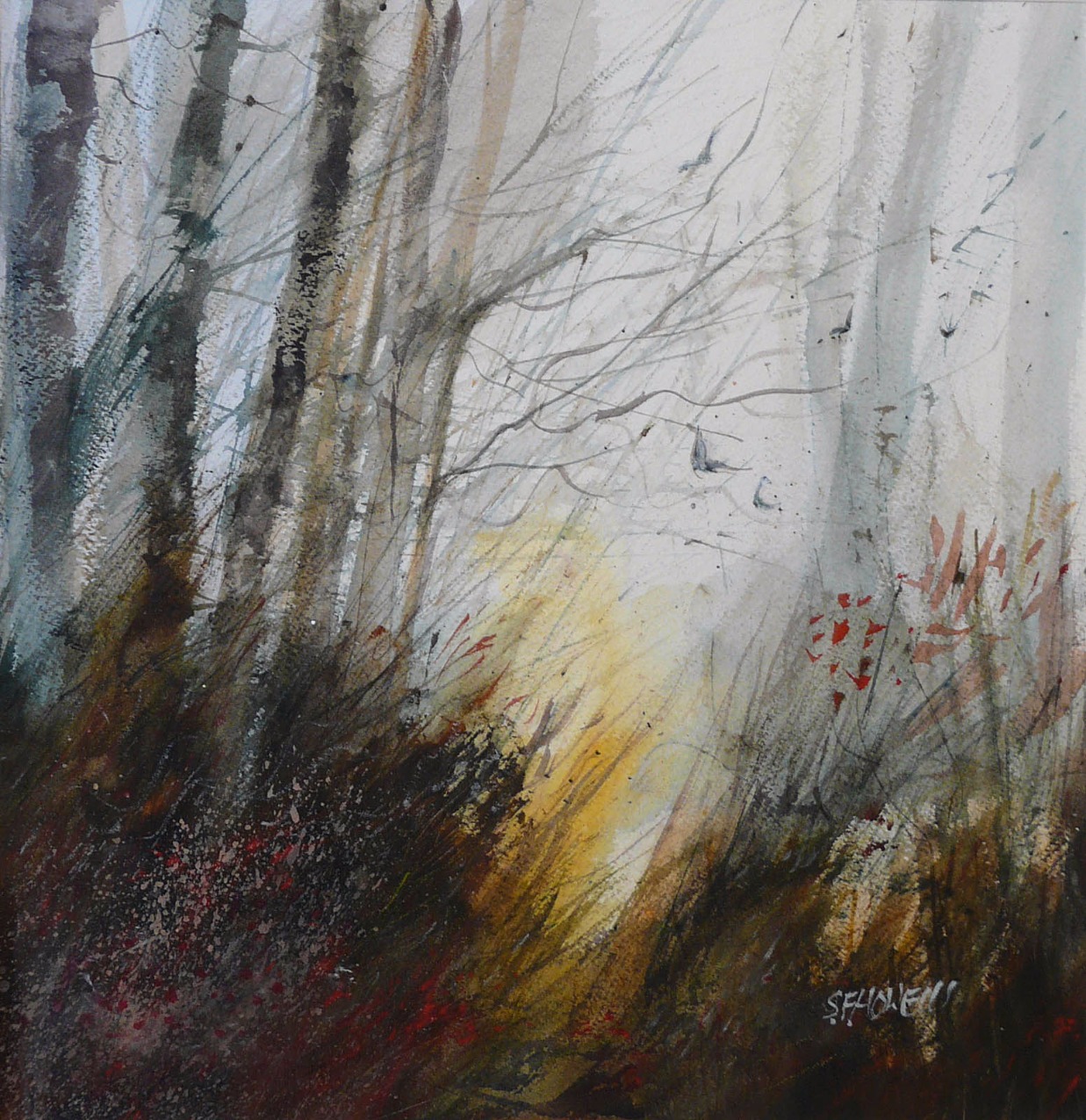 Let's Fly Away by Sue Howells, Landscape | Abstract